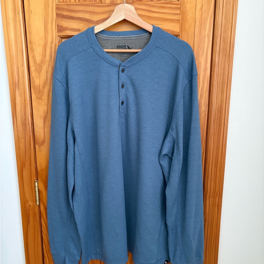 Eddie Bauer Blue Ultrasoft Thermal Henley